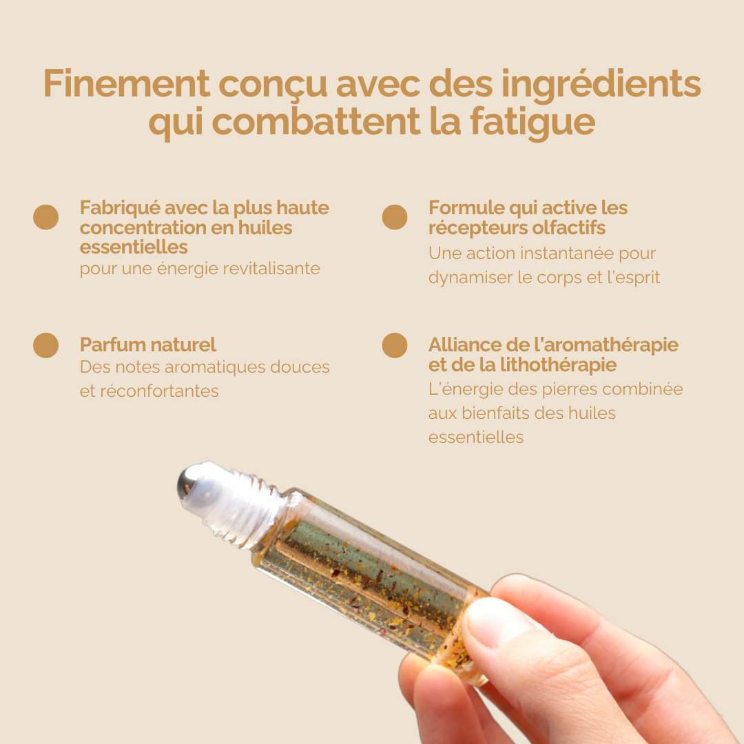 Roll-on Énergie LunaLuz - huiles essentielles et pierres fines - vue 9