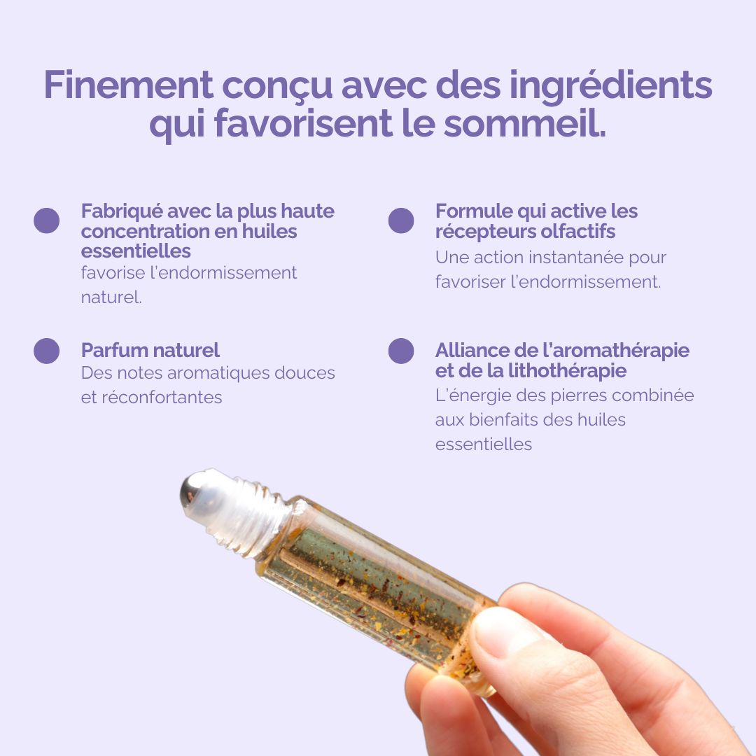 Roll-on Sommeil LunaLuz - huiles essentielles et pierres fines - vue 10