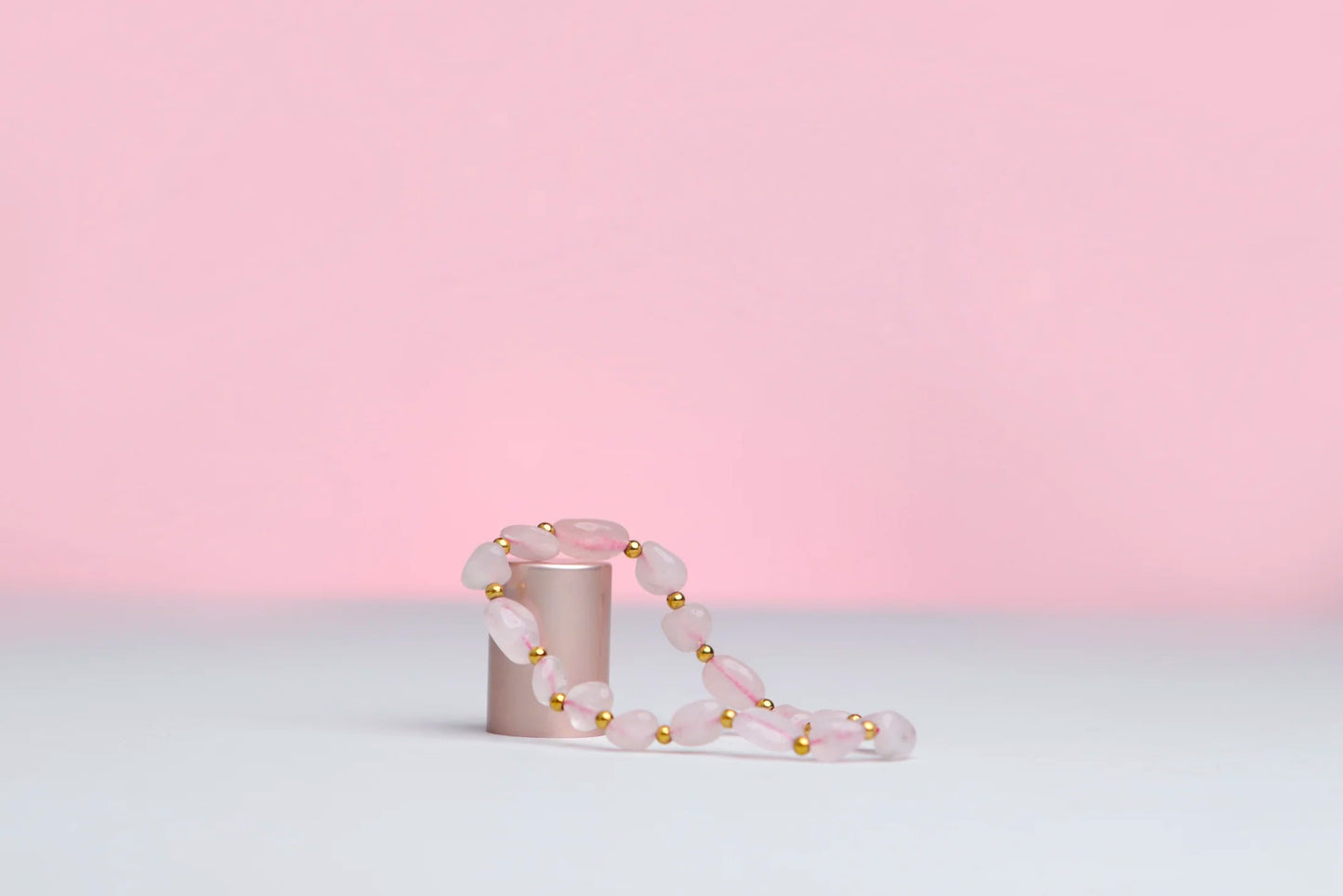 Bracelet Amour - Quartz Rose