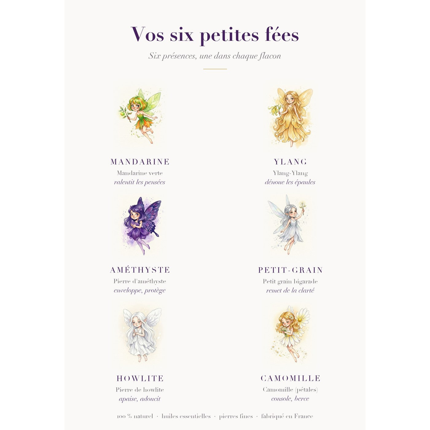 Roll-on antistress — les six fées, les ingrédients