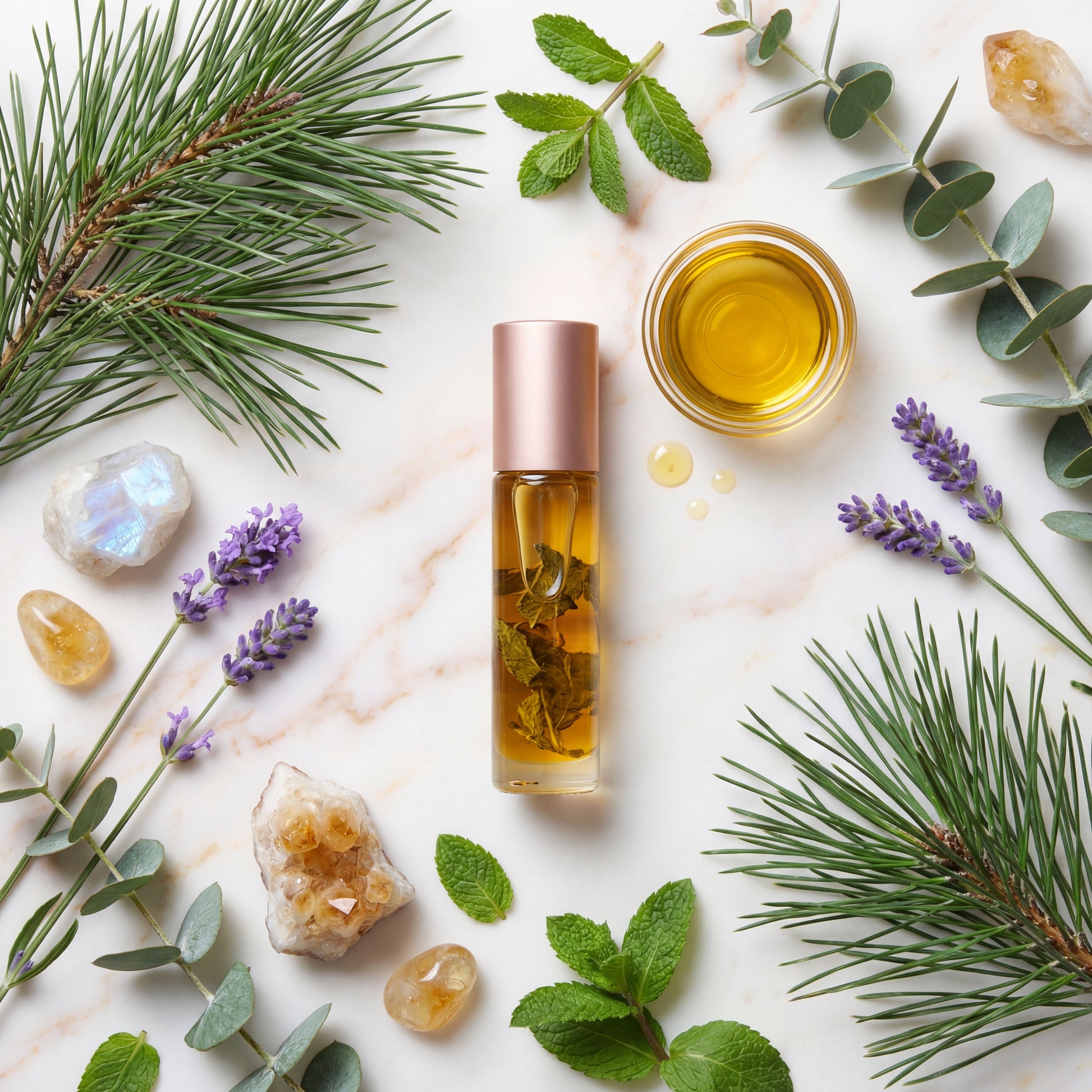 Roll-on Détox LunaLuz - huiles essentielles et pierres fines - vue 2