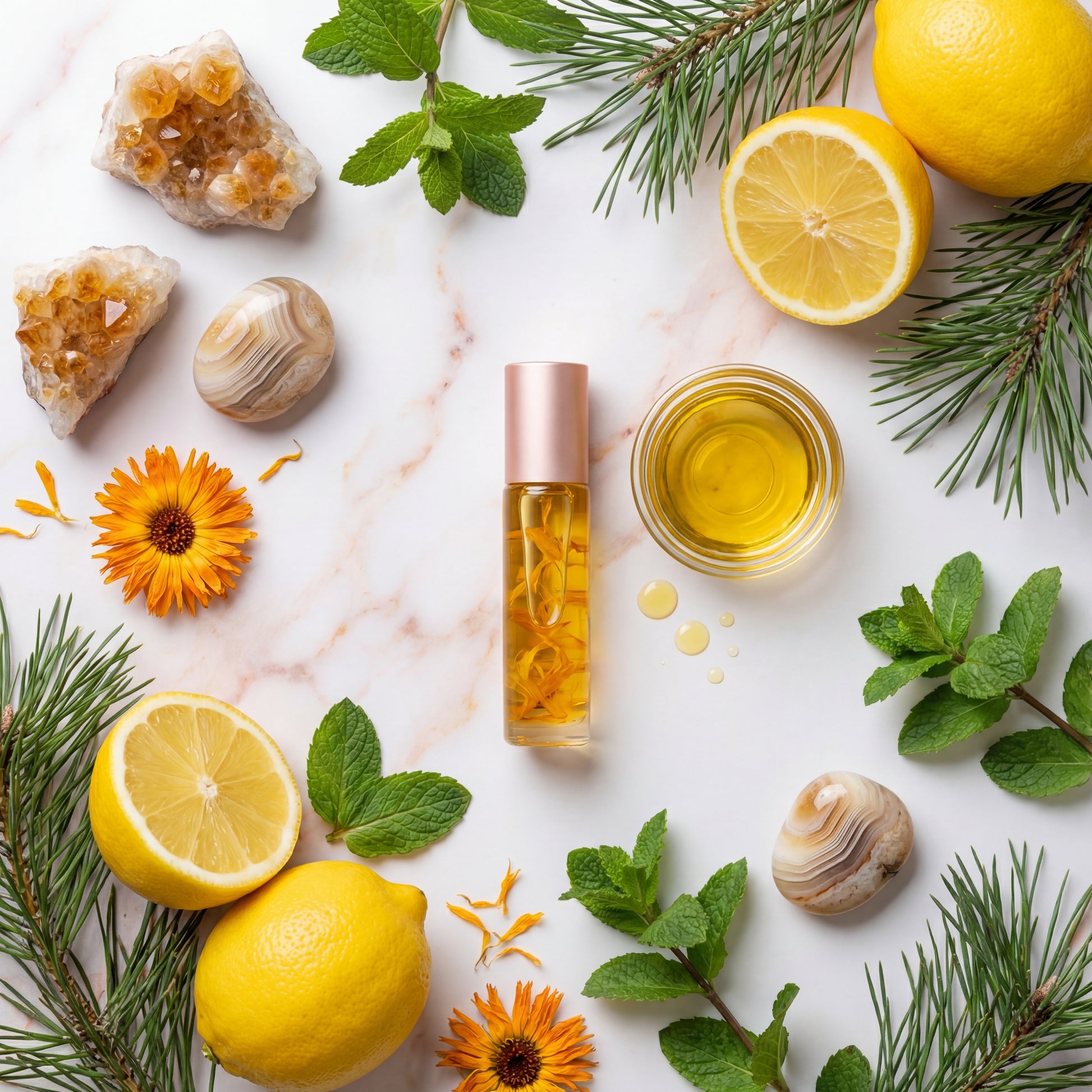 Roll-on Énergie LunaLuz - huiles essentielles et pierres fines - vue 2